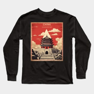 The Mausoleum of Light China Vintage Poster Tourism Long Sleeve T-Shirt